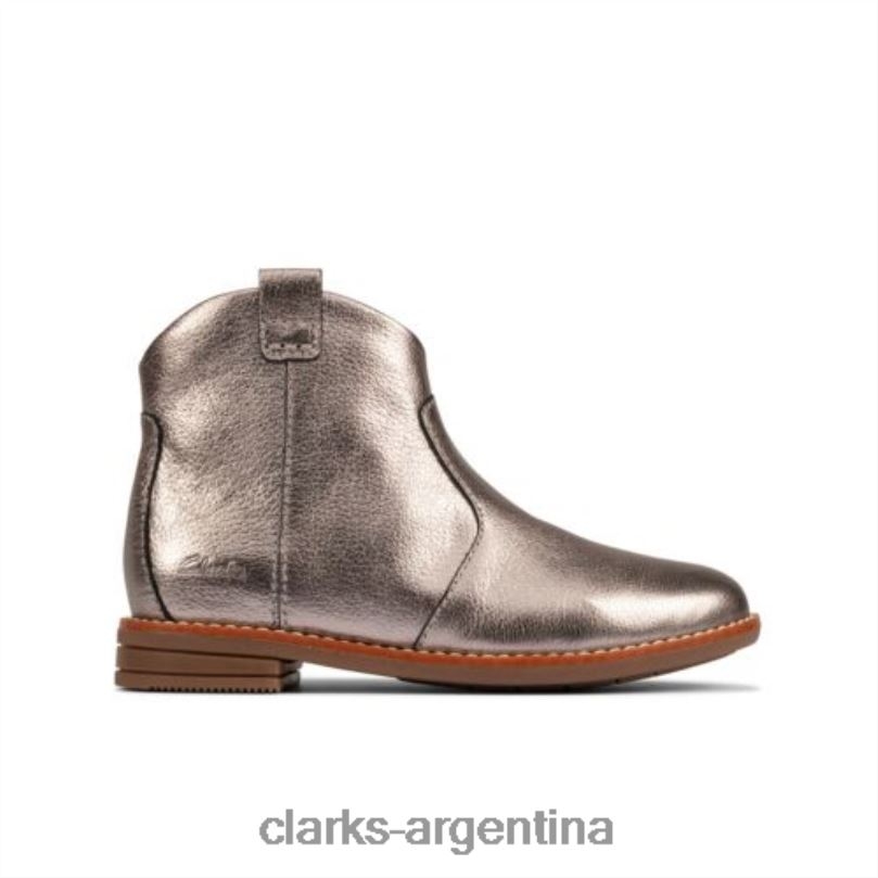 Clarks unisexo 2FZPZ4564 cuero peltre dibujó norte inf f fit clarks cuero peltre