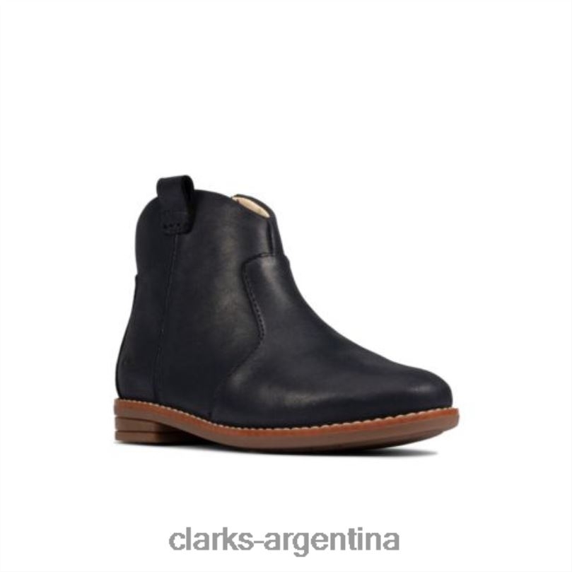 Clarks unisexo 2FZPZ4566 Drew North inf f fit clarks de cuero azul marino cuero azul marino