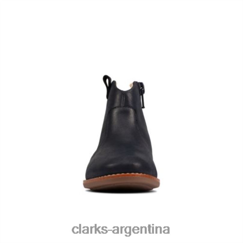 Clarks unisexo 2FZPZ4566 Drew North inf f fit clarks de cuero azul marino cuero azul marino