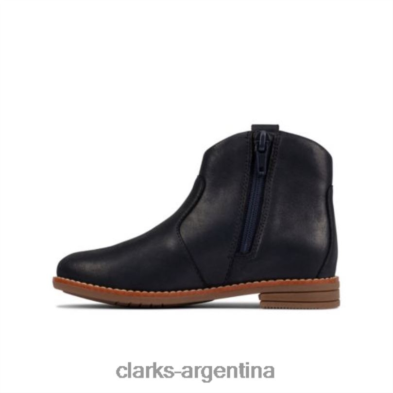 Clarks unisexo 2FZPZ4566 Drew North inf f fit clarks de cuero azul marino cuero azul marino