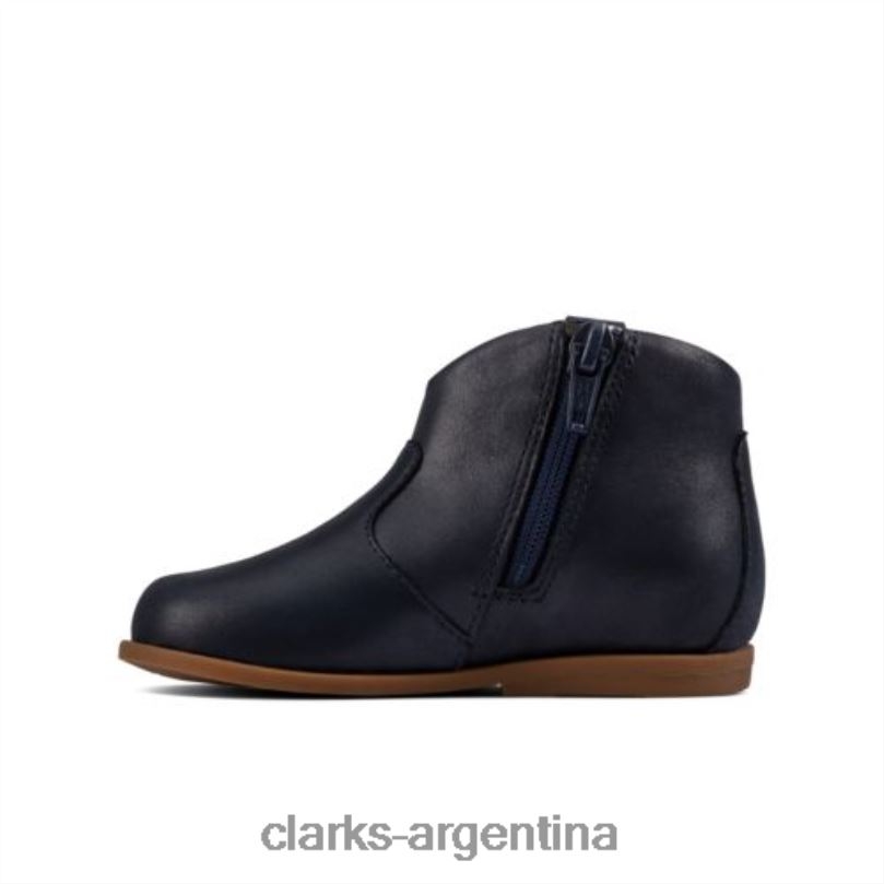 Clarks unisexo 2FZPZ4568 Clarks de cuero azul marino Drew Dawn FST F Fit cuero azul marino