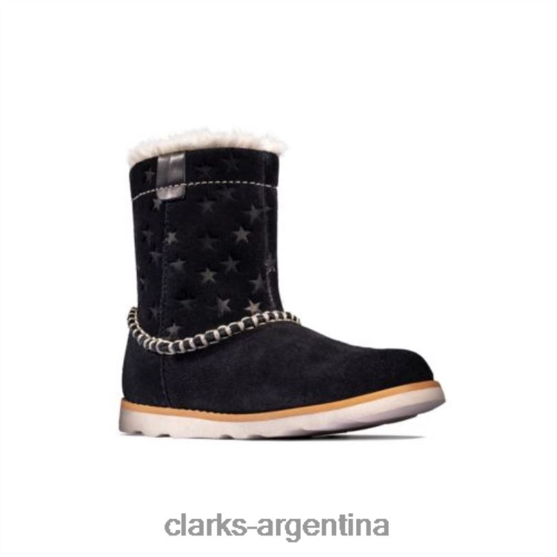 Clarks unisexo 2FZPZ4574 clarks corona piper inf g fit ante azul marino gamuza azul marino