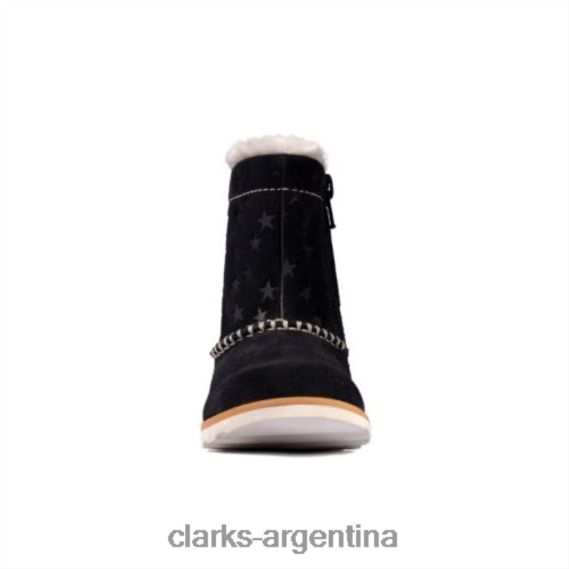 Clarks unisexo 2FZPZ4574 clarks corona piper inf g fit ante azul marino gamuza azul marino