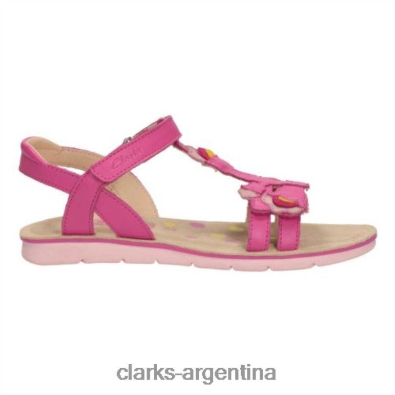 Clarks unisexo 2FZPZ4627 clarks de cuero rosa mimogracie jnr f fit cuero rosa