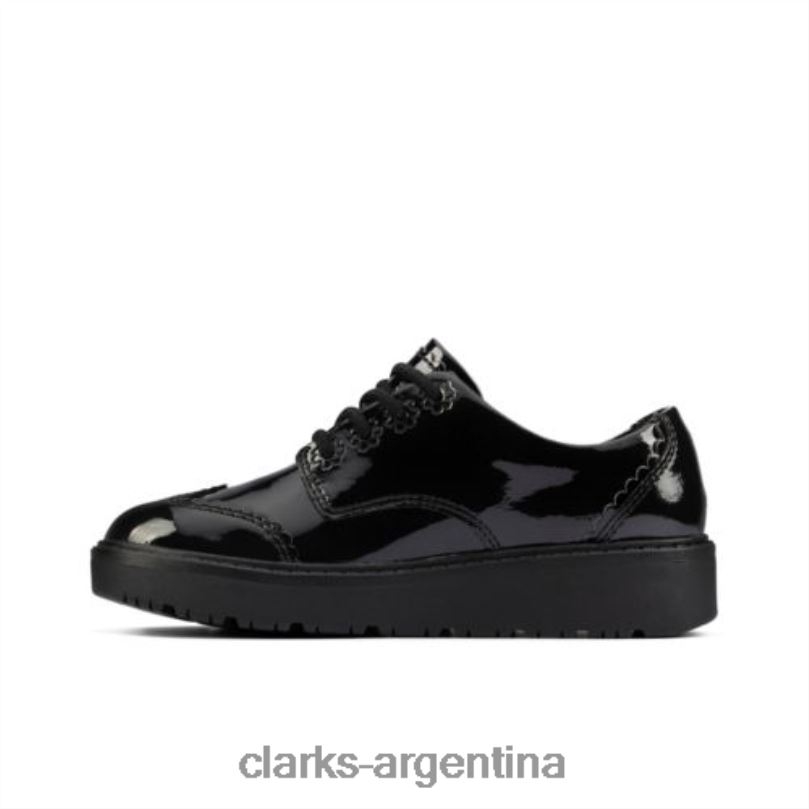 Clarks unisexo 2FZPZ4686 plajump inf f fit charol negro clarks charol negro