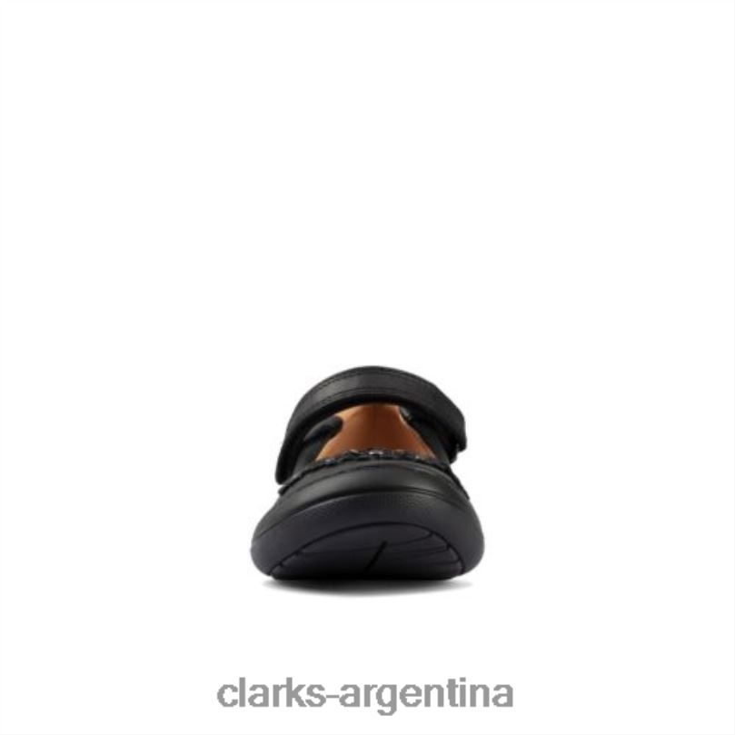 Clarks unisexo 2FZPZ4687 scooter jump jnr g fit clarks cuero negro cuero negro