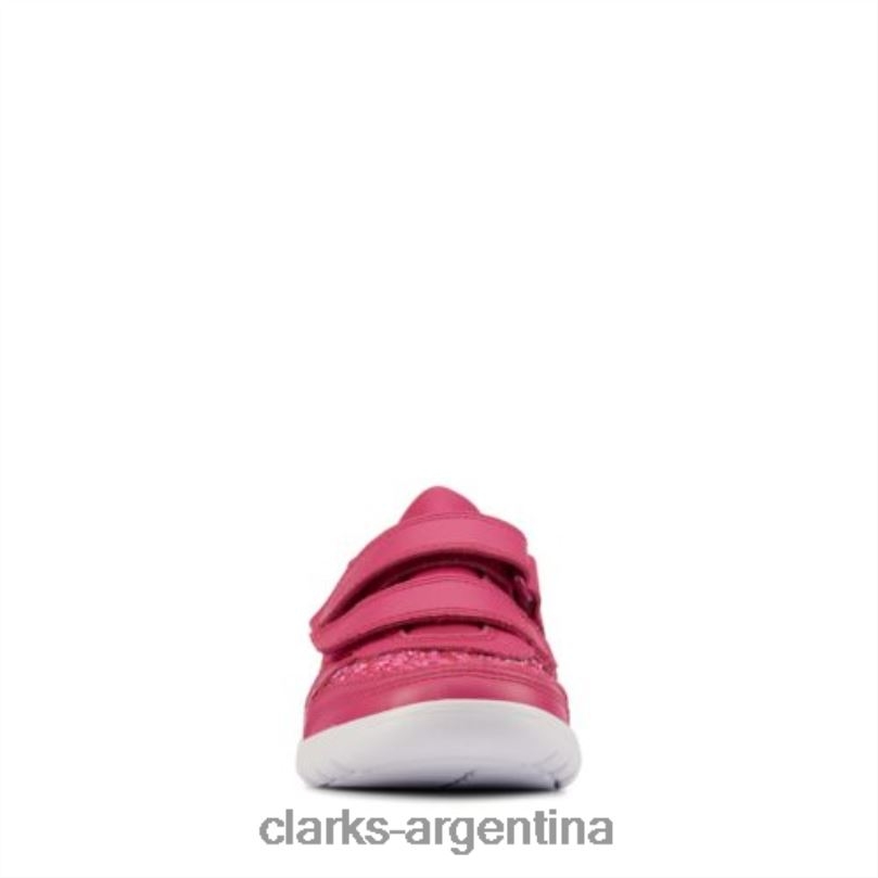 Clarks unisexo 2FZPZ4688 Clarks de cuero rosa lápiz labial scape Spirit jnr f fit lápiz labialcuero rosa