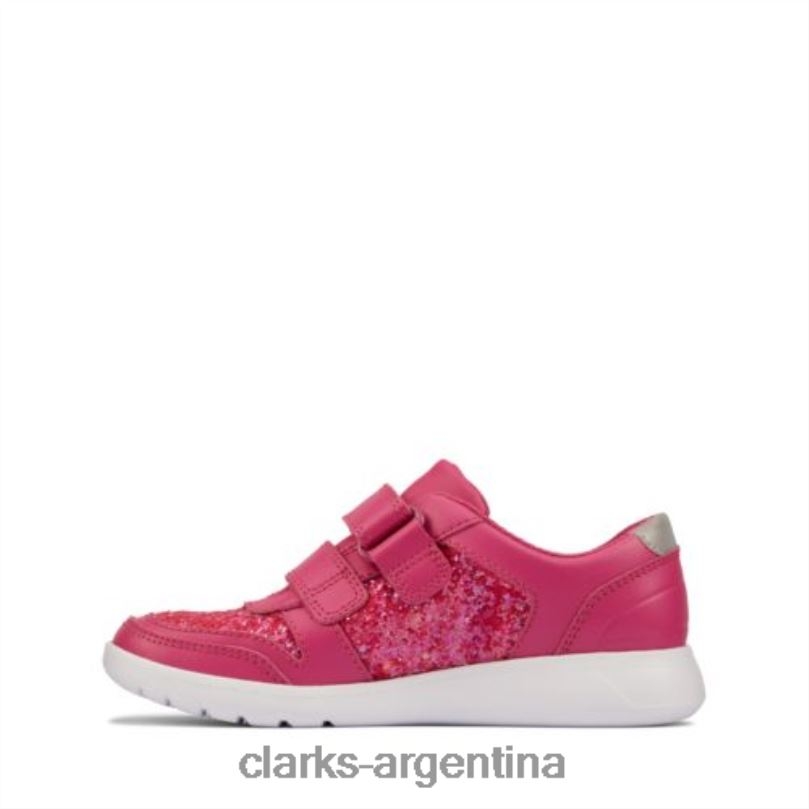 Clarks unisexo 2FZPZ4688 Clarks de cuero rosa lápiz labial scape Spirit jnr f fit lápiz labialcuero rosa