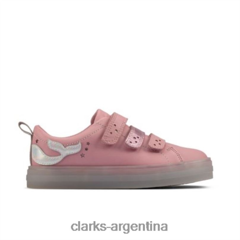 Clarks unisexo 2FZPZ4690 clarks flareshelllo jnr g fit cuero rosa cuero rosa