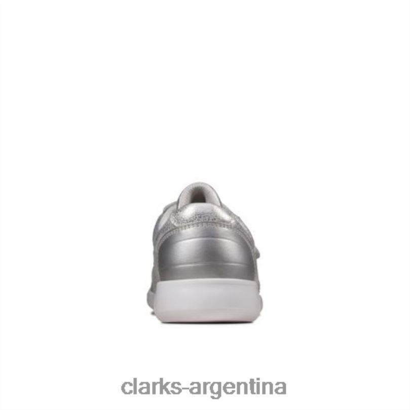 Clarks unisexo 2FZPZ4691 Clarks Scape Spirit Jnr G Fit plateado metalizado plata metalizada