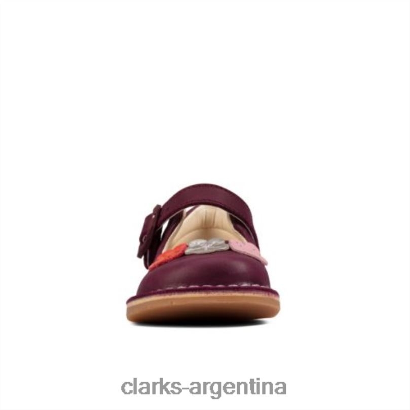 Clarks unisexo 2FZPZ4705 clarks berry cuero comet gem inf f fit cuero de baya