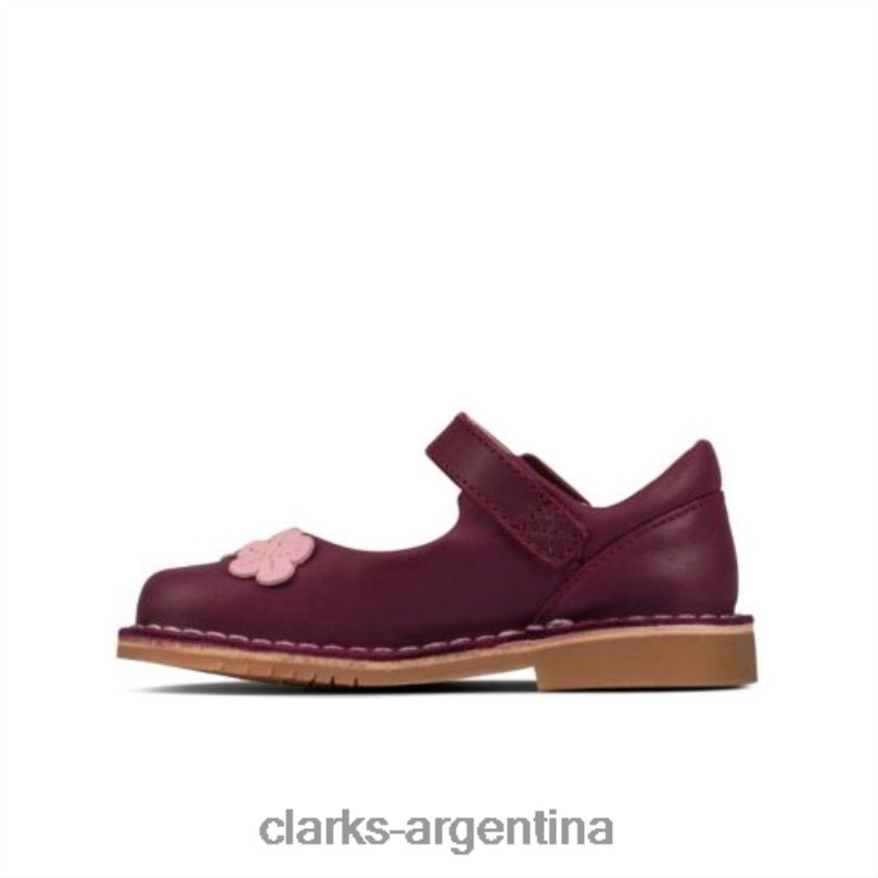 Clarks unisexo 2FZPZ4705 clarks berry cuero comet gem inf f fit cuero de baya