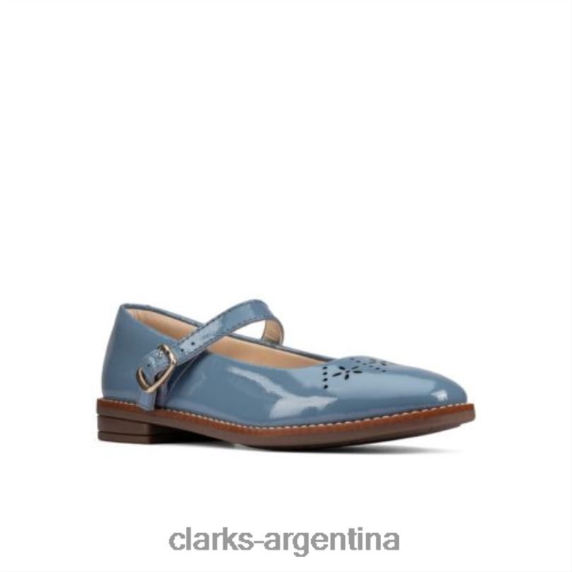 Clarks unisexo 2FZPZ4718 draw play inf f fit clarks de cuero azul medio cuero azul medio