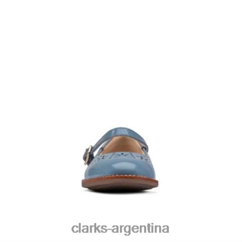 Clarks unisexo 2FZPZ4718 draw play inf f fit clarks de cuero azul medio cuero azul medio