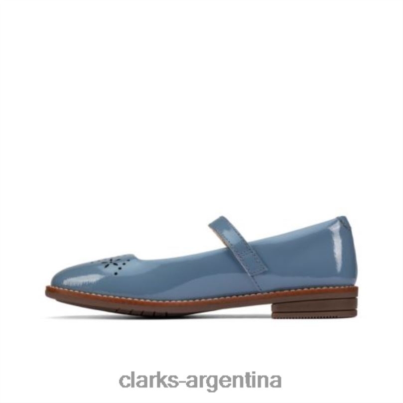 Clarks unisexo 2FZPZ4718 draw play inf f fit clarks de cuero azul medio cuero azul medio