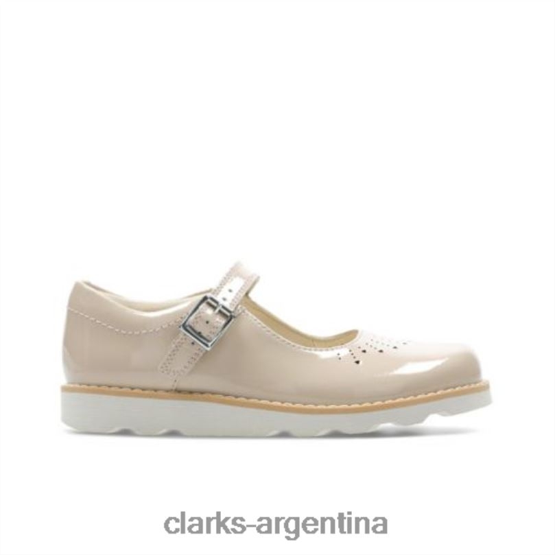 Clarks unisexo 2FZPZ4721 Clarks Blush Crown Jump Jnr F Fit rubor