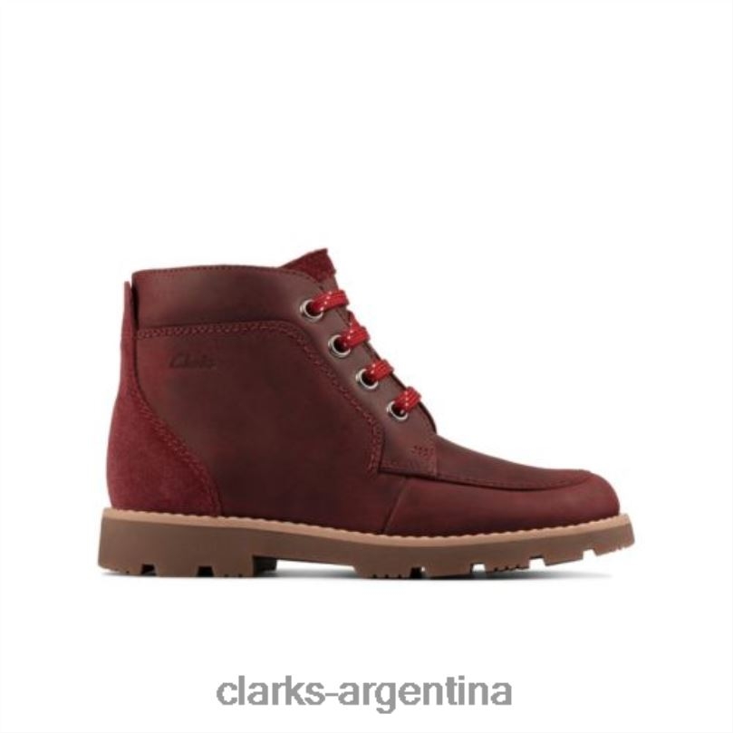 Clarks unisexo 2FZPZ4788 clarks merlot heath lace inf g fit merlot