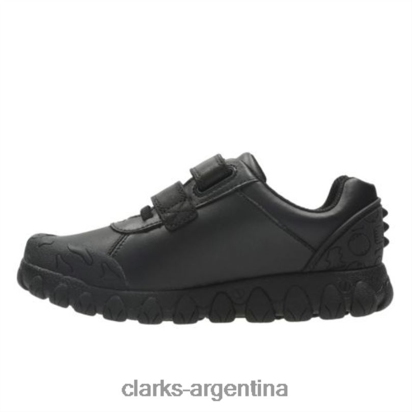 Clarks unisexo 2FZPZ4804 tyrex ride inf h fit cuero negro clarks cuero negro