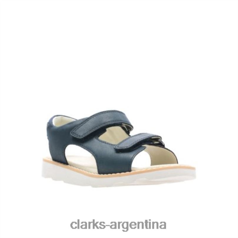 Clarks unisexo 2FZPZ4853 clarks corona raíz jnr g fit cuero azul marino cuero azul marino
