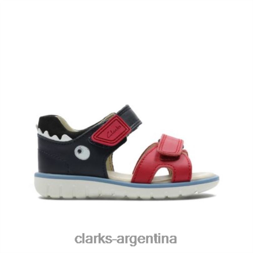 Clarks unisexo 2FZPZ4866 clarks roam scale fst g fit azul marino/rojo cuero cuero azul marino/rojo