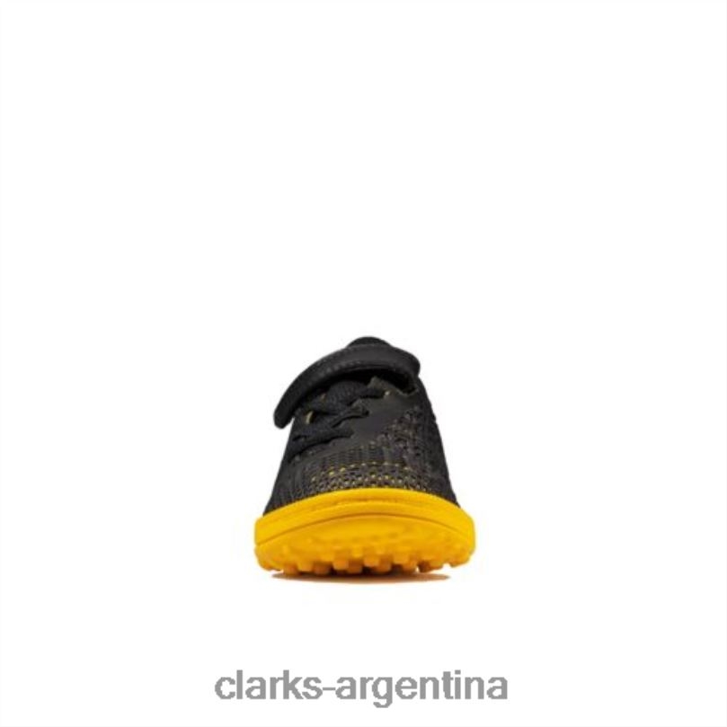Clarks unisexo 2FZPZ4940 negro/amarillo bajo premio swift jnr f fit clarks amarillo negro