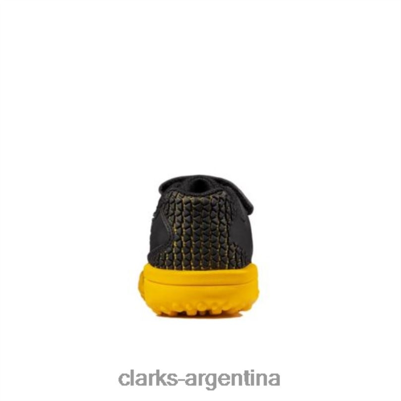 Clarks unisexo 2FZPZ4940 negro/amarillo bajo premio swift jnr f fit clarks amarillo negro
