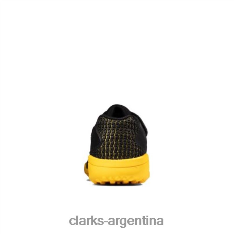 Clarks unisexo 2FZPZ4941 premio swift jnr f fit clarks negro/amarillo bajo amarillo negro