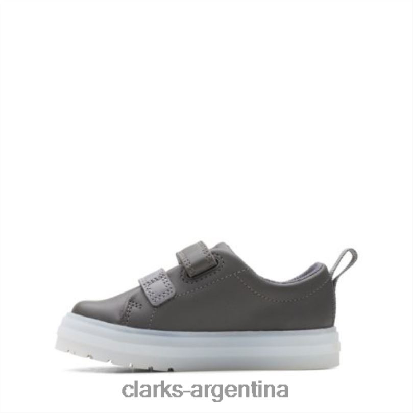Clarks unisexo 2FZPZ4951 flare bug fst g fit clarks cuero gris oscuro cuero gris oscuro