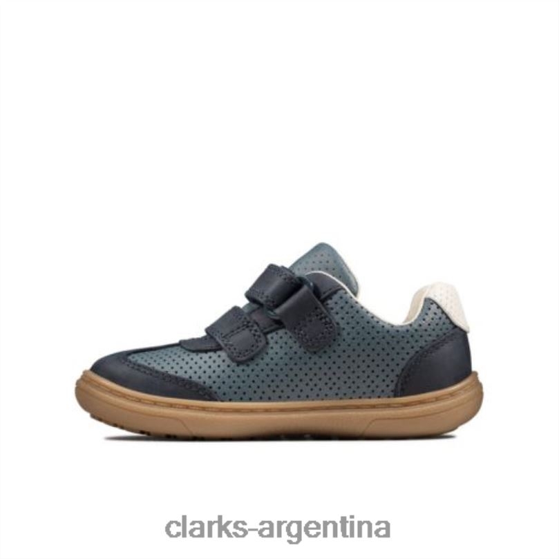Clarks unisexo 2FZPZ4952 clarks de cuero azul marino 2 flash metra fst g fit cuero azul marino