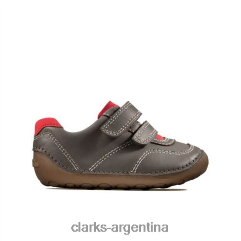 Clarks unisexo 2FZPZ4960 clarks de cuero gris ti ny anochecer fst g fit cuero gris
