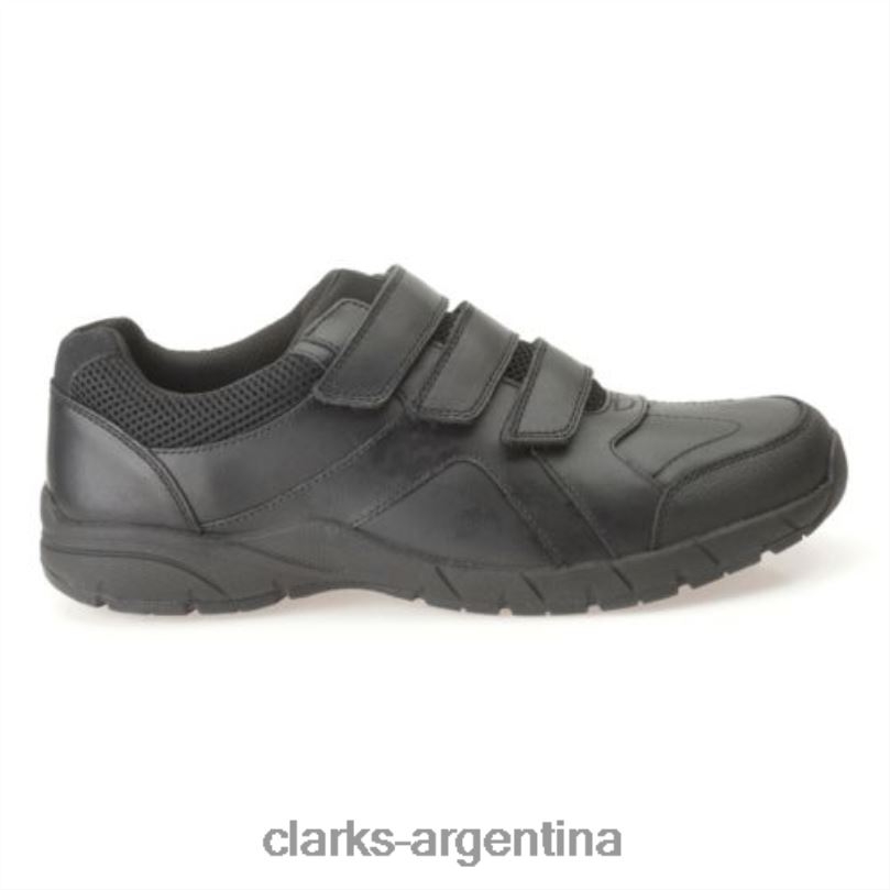 Clarks unisexo 2FZPZ4965 air suffolk jnr g fit clarks cuero negro cuero negro