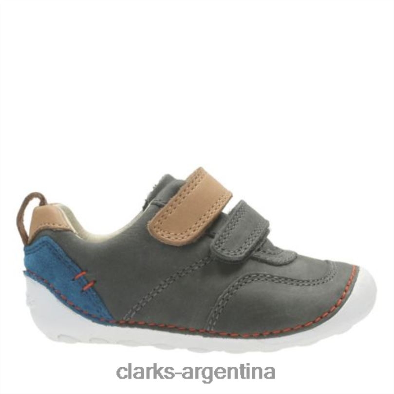 Clarks unisexo 2FZPZ4972 cuero gris ti ny aspire fst g fit clarks cuero gris