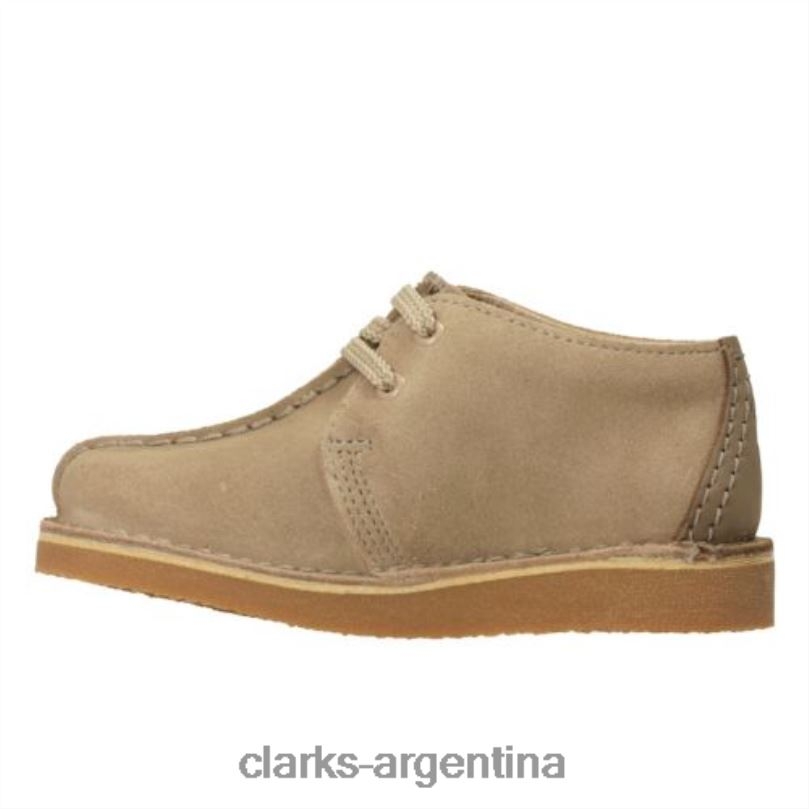 Clarks unisexo 2FZPZ4980 clarks ante arena desierto trek jnr g fit gamuza arena