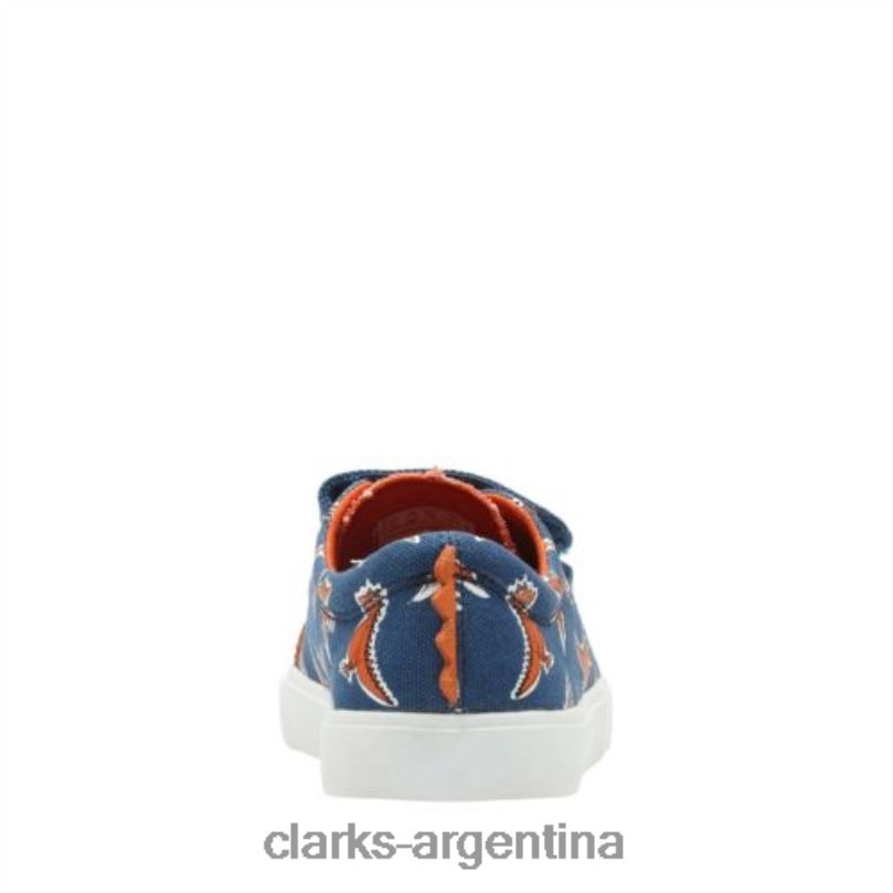 Clarks unisexo 2FZPZ5001 Cuadro en lienzo azul de Clarks Tricer Roar inf g fit impresión de la lona azul