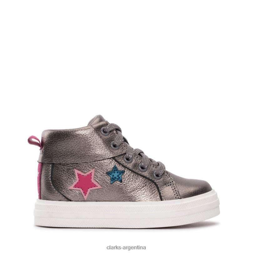 Clarks unisexo 2FZPZ5727 nova city niño gun metal cuero clarks gun metal cuero cuero metalizado