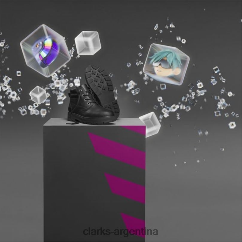 Clarks unisexo 2FZPZ5730 clarks prague zip kid cuero negro cuero negro cuero negro