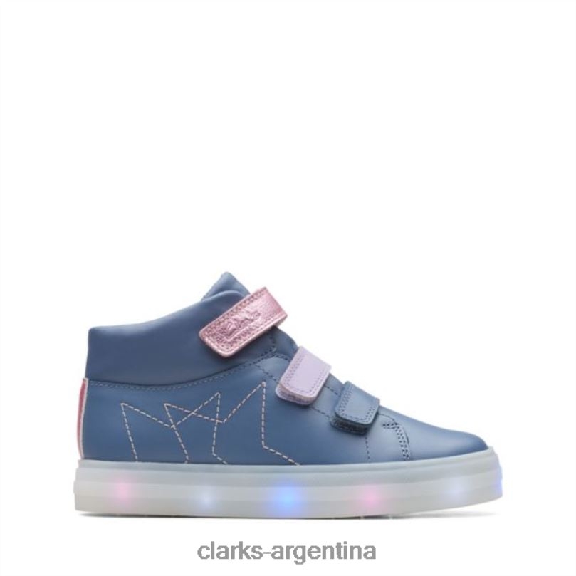 Clarks unisexo 2FZPZ5733 flare show kid cuero azul claro clarks cuero azul claro cuero azul claro