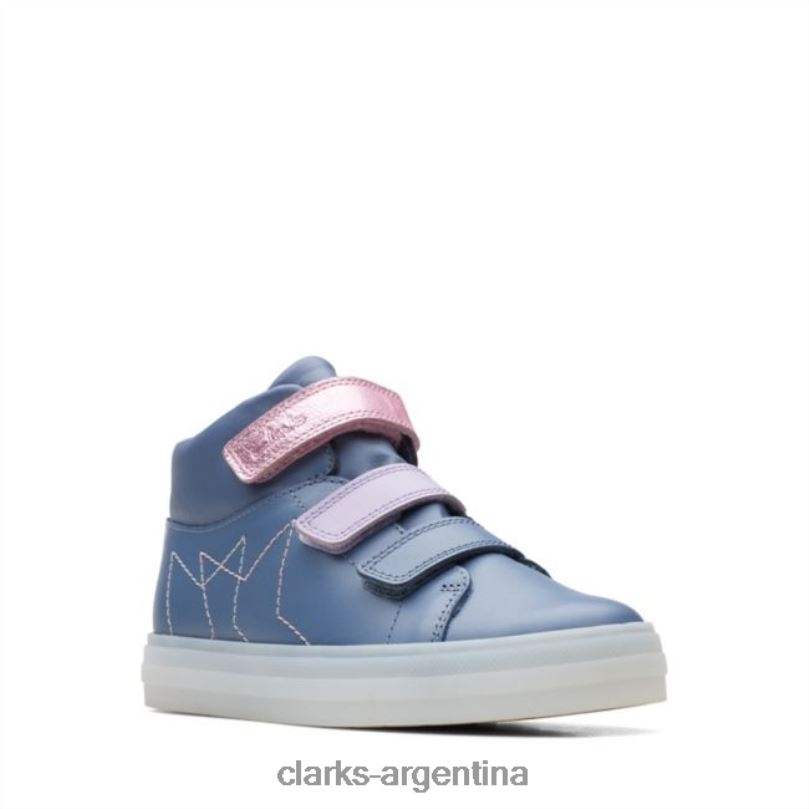 Clarks unisexo 2FZPZ5733 flare show kid cuero azul claro clarks cuero azul claro cuero azul claro