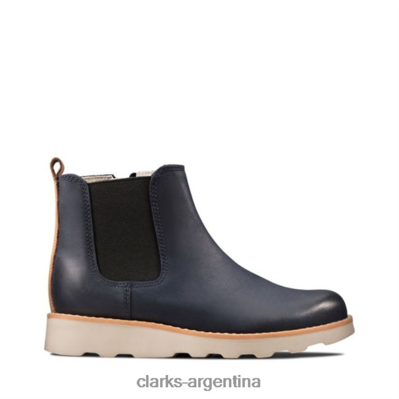 Clarks unisexo 2FZPZ5750 corona halo niño cuero azul marino clarks de cuero azul marino cuero azul marino