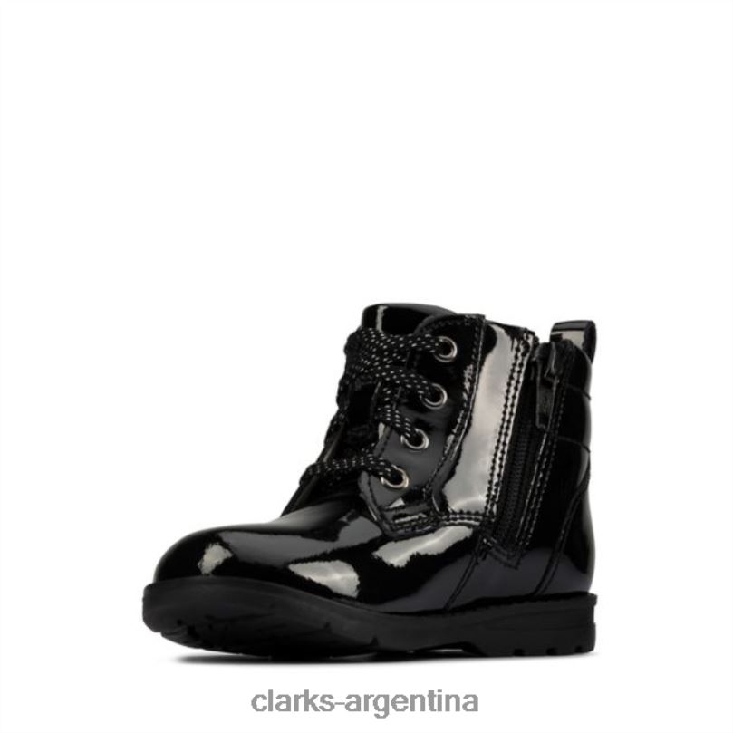 Clarks unisexo 2FZPZ5778 clarks dabi lace niño charol negro charol negro charol negro