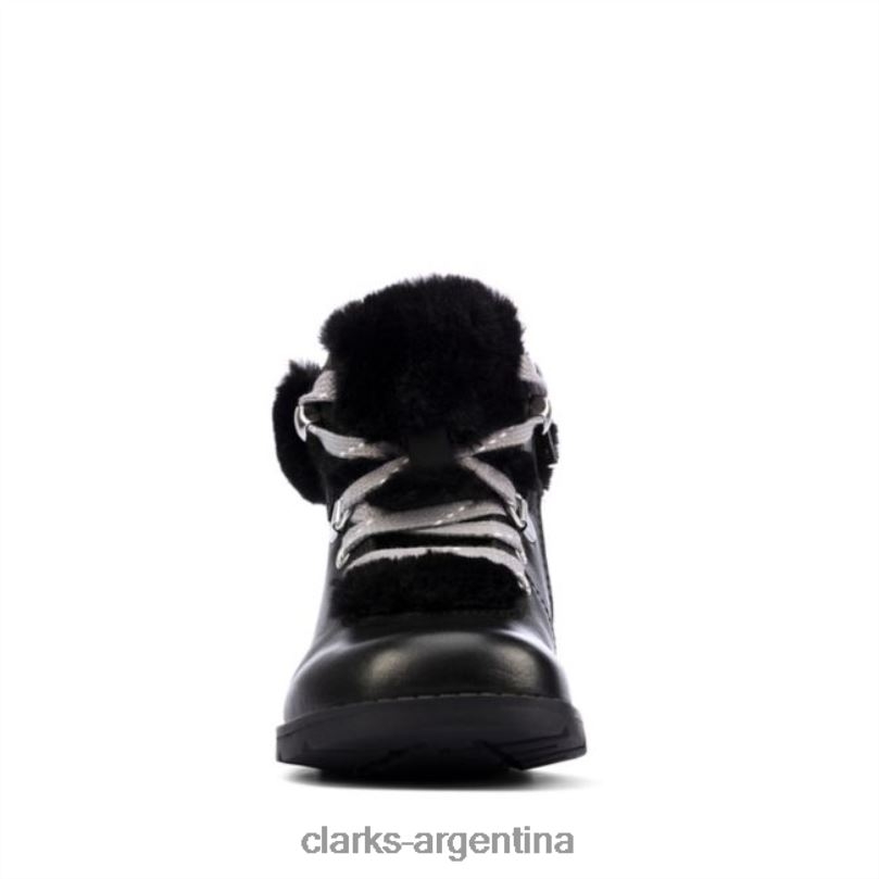 Clarks unisexo 2FZPZ5801 Clarks Dabi Hiker de cuero negro para niños pequeños de cuero negro cuero negro