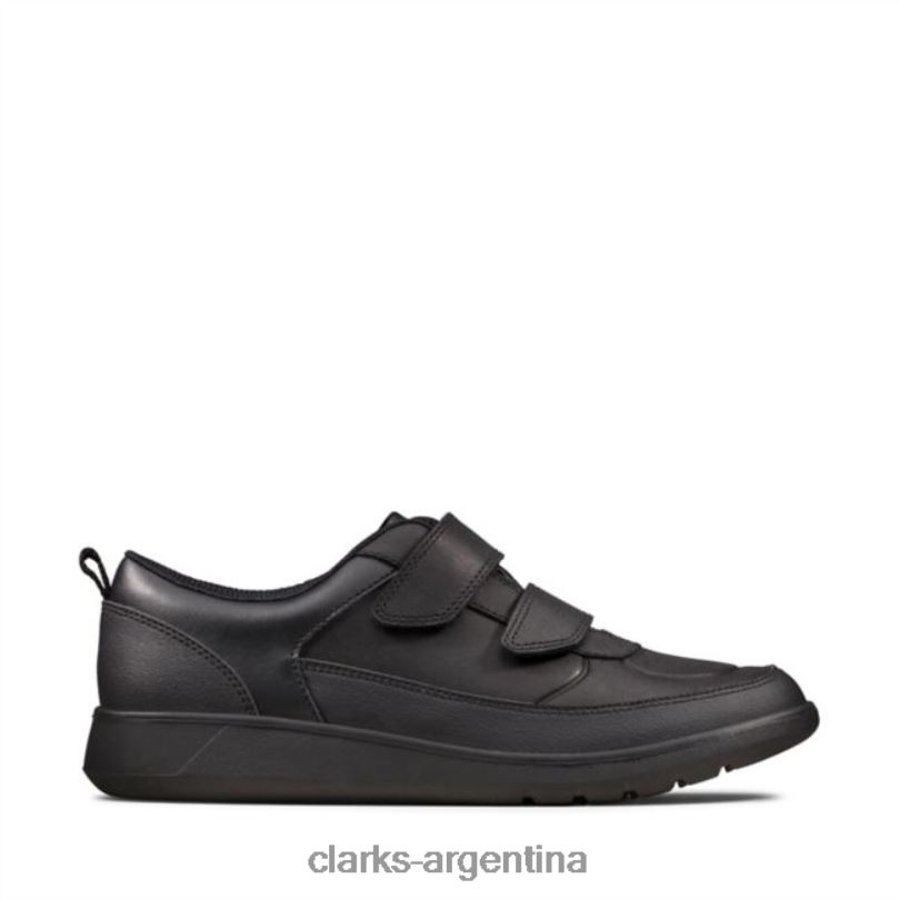Clarks unisexo 2FZPZ5833 clarks cuero negro scape flare juvenil cuero negro cuero negro