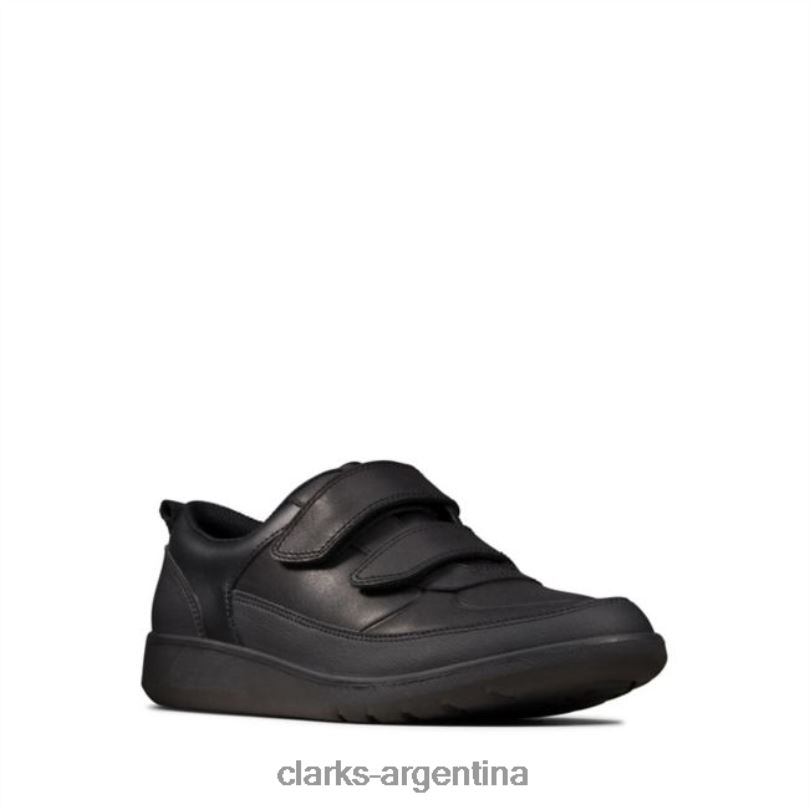 Clarks unisexo 2FZPZ5833 clarks cuero negro scape flare juvenil cuero negro cuero negro