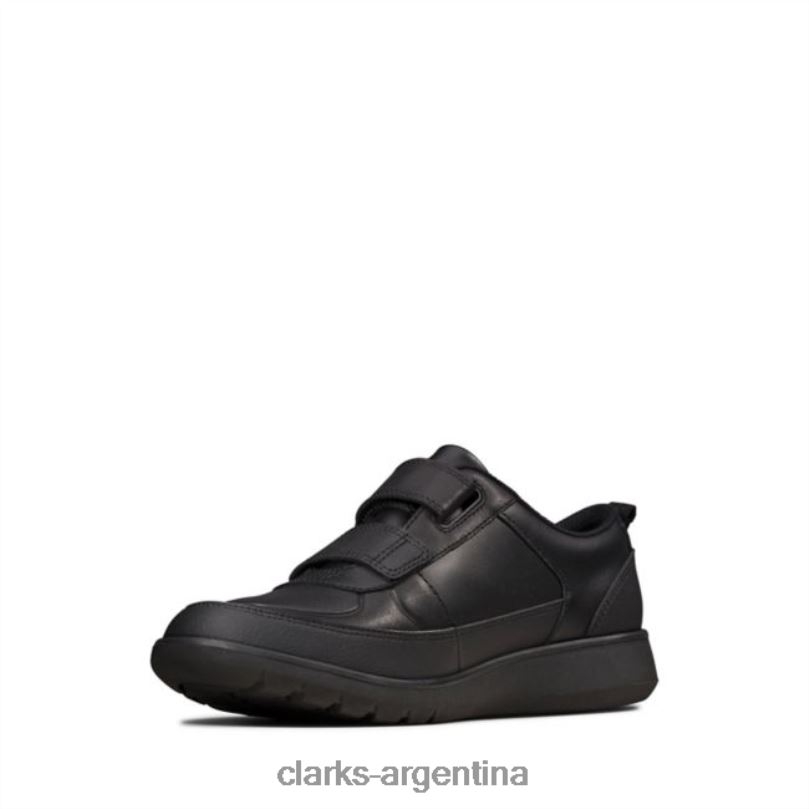 Clarks unisexo 2FZPZ5833 clarks cuero negro scape flare juvenil cuero negro cuero negro