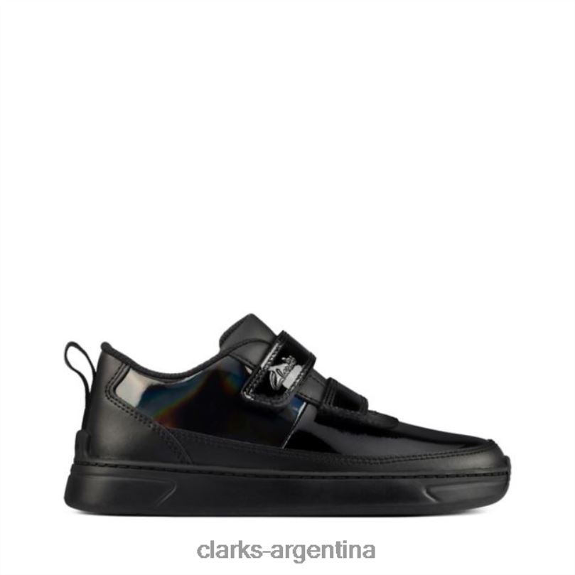 Clarks unisexo 2FZPZ5889 clarks charol negro vibrante g low niño charol negro charol negro
