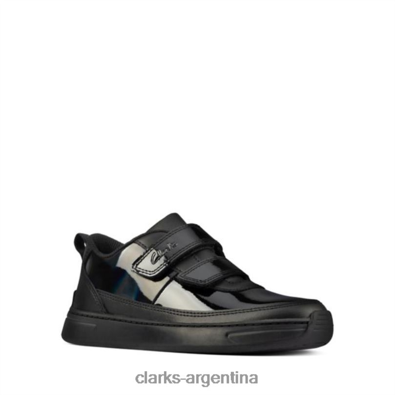 Clarks unisexo 2FZPZ5889 clarks charol negro vibrante g low niño charol negro charol negro
