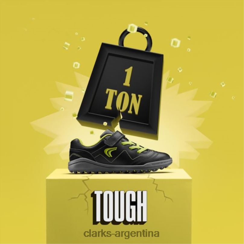 Clarks unisexo 2FZPZ5956 Black Award Fly Kid Black Clarks negro