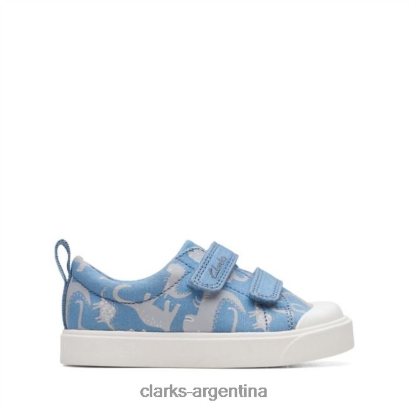 Clarks unisexo 2FZPZ6853 ciudad brillante niño azul multi clarks blue multi azul múltiple