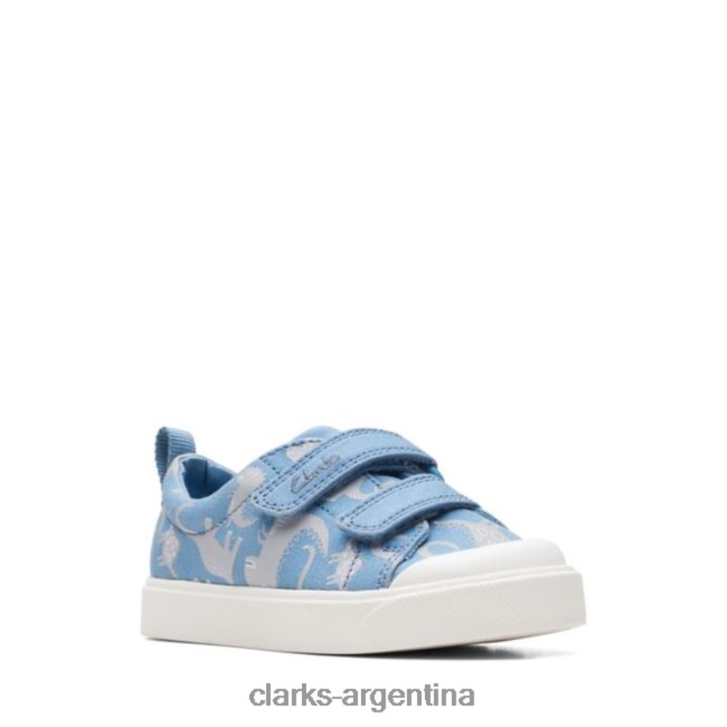 Clarks unisexo 2FZPZ6853 ciudad brillante niño azul multi clarks blue multi azul múltiple