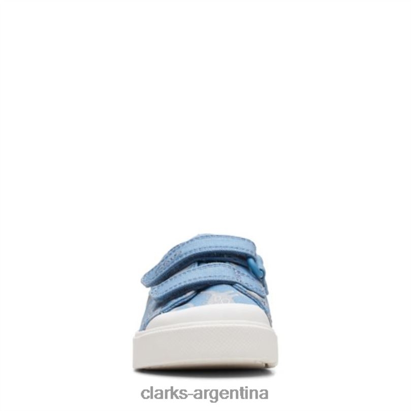 Clarks unisexo 2FZPZ6853 ciudad brillante niño azul multi clarks blue multi azul múltiple